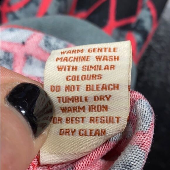 Aryeh Pink/Gray/Black Multi Color 3/4 Sleeve U-Neck Dress NWT - Picture 8 of 8